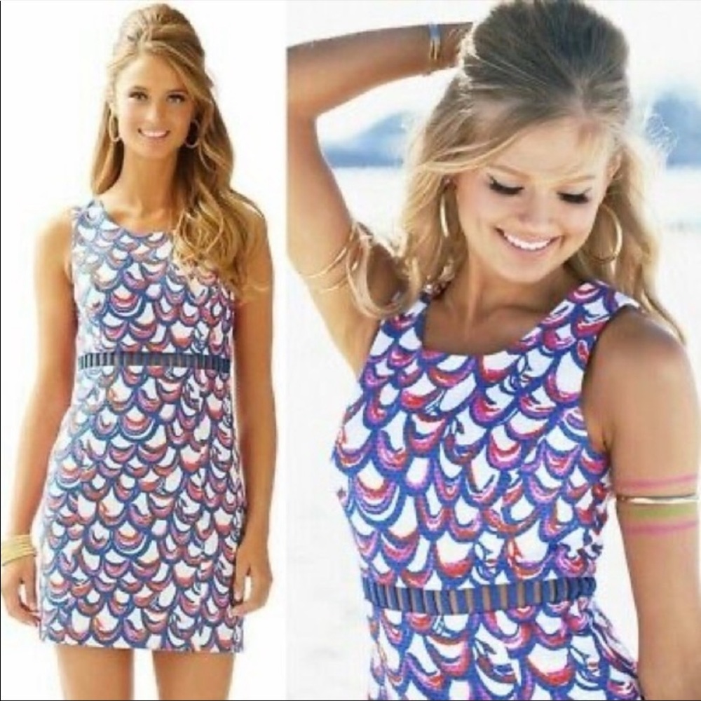 Lilly Pulitzer Iggy Shift Cutout Resort White Gillty Dress